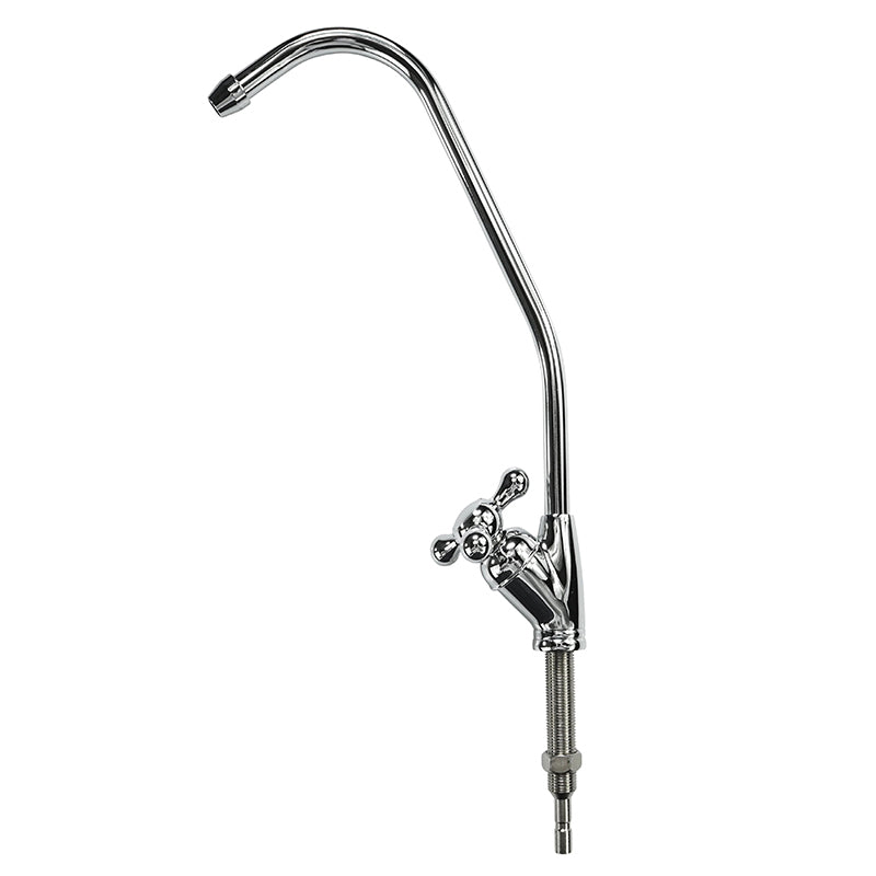 Chrome Faucet with 1/4" Tube (European Cross Handle)