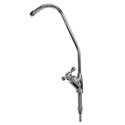 Chrome Faucet with 1/4" Tube (European Cross Handle)